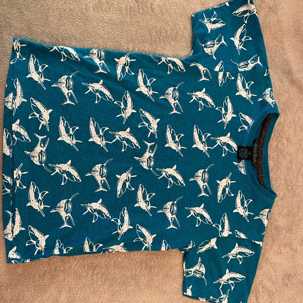 Bold blue shirt